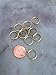 Bling Rings - 35 Hair Rings for Pierced Braid & Dreadlock Decoration - Hair Loop Clips - Girl Jewelry Accessories - Jump Rings 15mm - Gold & Silver Color