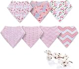Newthinking 10 Pack Girl Dribble Bibs 100% Cotton with Adjustable Snaps view 3