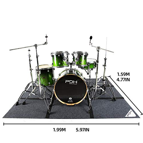 PDP PDH Non-Slip Drum Rug Drum Mat with Three Colors ï¼ˆGrayï¼‰