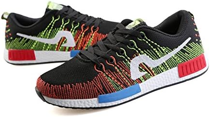 WalkWalk2 Fashion Men Light Ruber Screen Cloth Breathable Summer Running Shoes(9.5,Black)