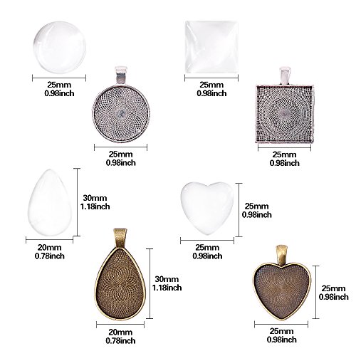 1 Glarks+48+Pieces+Teardrop+Cabochon+Crafting