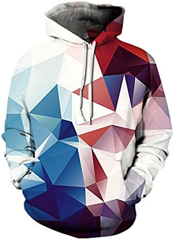 youvimi Unisex 3D Printed Drawstring Pockets Pullover Hoodie Hooded Sweatshirt