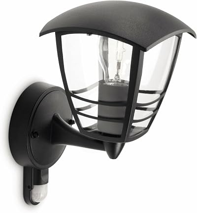 Philips myGarden Creek Outdoor Wall Light with Motion Sensor 220-240V Black