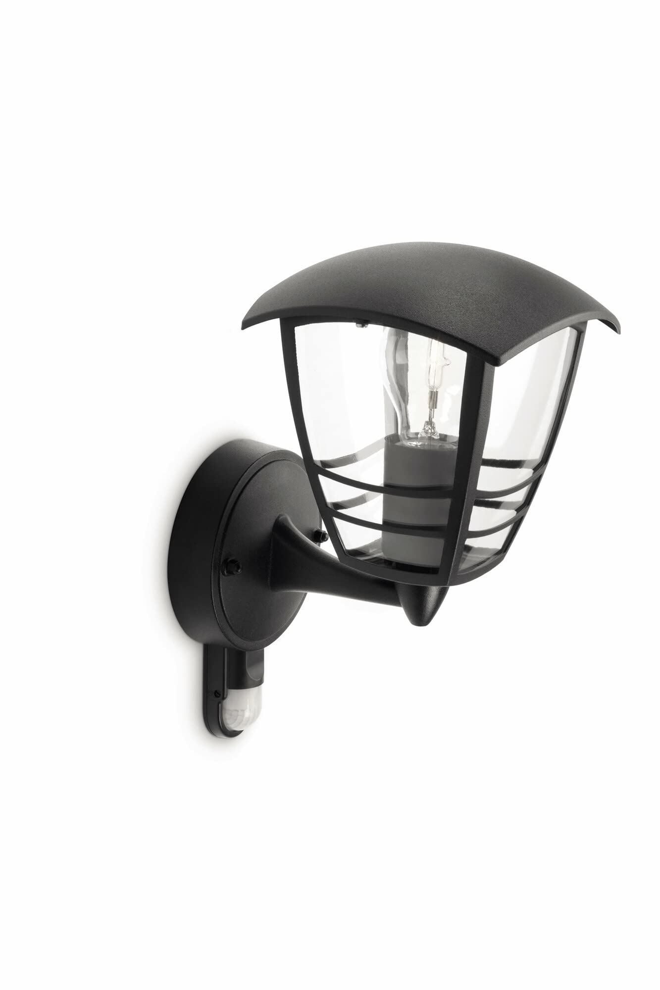Philips myGarden Creek Outdoor Wall Light with Motion Sensor (Requires 1 x 60 W E27 Bulb), 220-240V, Black