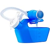 YUMSUM 2000ML Portable Male Urinal Mens Potty Reusable Pee Bottle Collector Camping Toilet Travel Thicken 59" Long Scalable Tube with Lid (New Blue with Tube)
