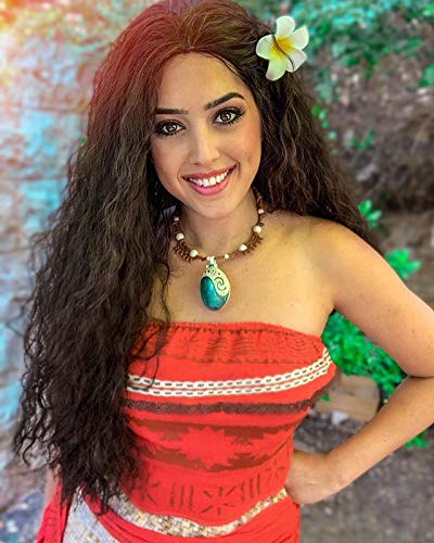 Photo 1 of Morvally 30 inches Long Kinky Curly Natural Wigs for Girl Women Movie Cosplay Costume Halloween Party Dark Brown
