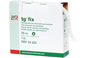 Lohmann & Rauscher tg Fix Net Tubular Bandage, Elastic Net Wound Dressing, Bandage Retainer for Fingers, Size A (17.5cm Wide x 25m Long When Stretched)