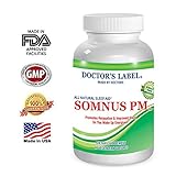 Somnus PM Sleep Supplement, Natural, Herbal Sleep Aid, OTC Sleep Medication, Supports Stress, Relaxation and Sleep, 60 Vegetarian Capsules