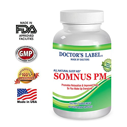 Somnus PM Sleep Supplement, Natural, Herbal Sleep Aid, OTC Sleep Medication, Supports Stress, Relaxation and Sleep, 60 Vegetarian Capsules (Best Otc Sleep Medication)