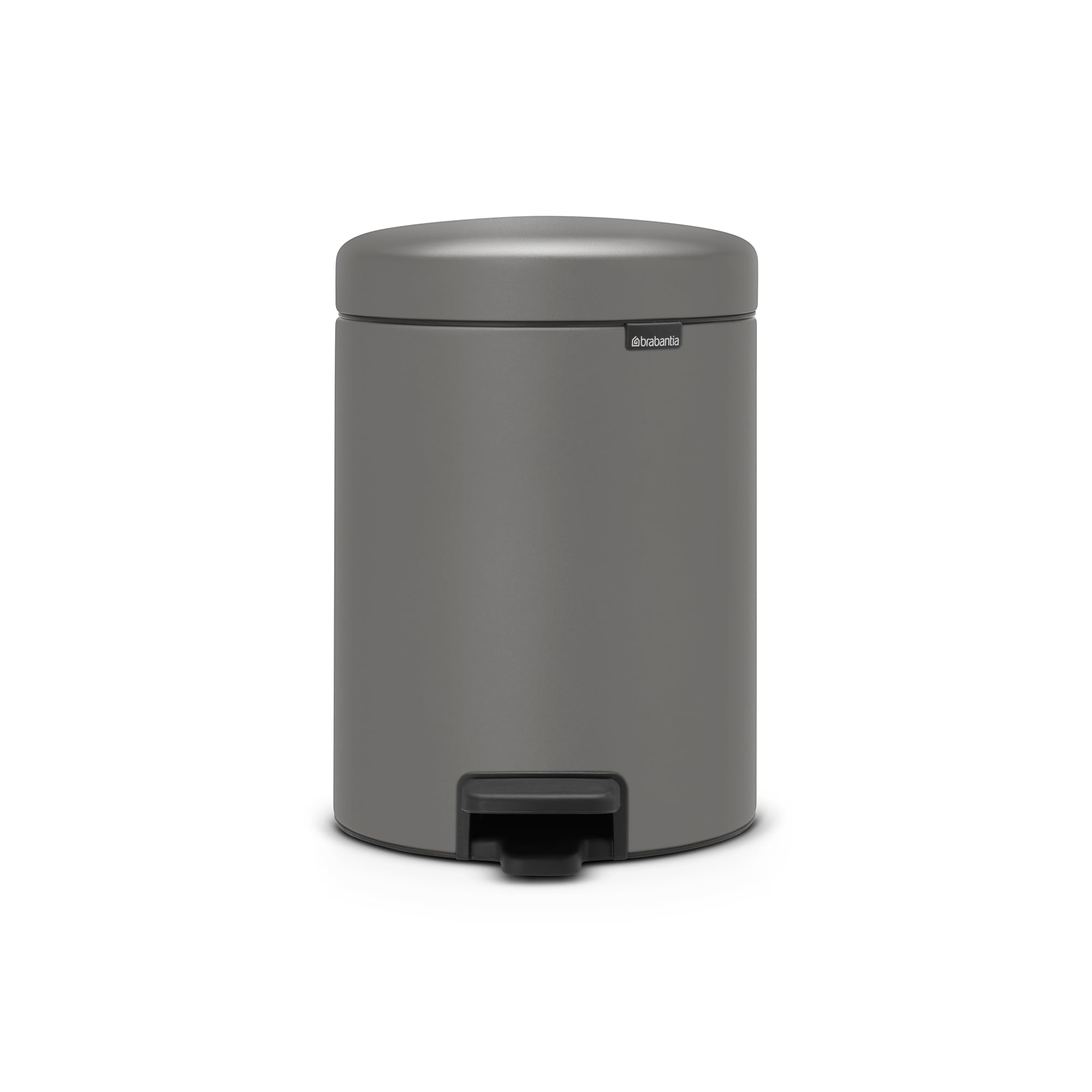 Brabantia 126284 Bathroom Pedal Bin, Mineral Concrete Grey, 5 Litre