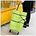 oenbopo Shopping Bag Large Lightweight Shopping Trolley Foldable Wheel Folding Luggage Bag Cart Tote (Orange)