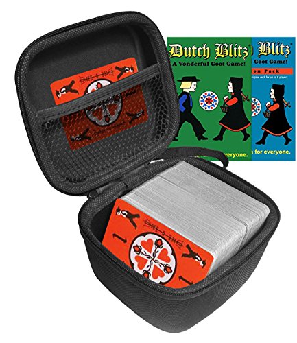 FitSand(TM) Dutch Blitz Original and Expansion Pack Set Card Game Case, Travel Zipper Carry EVA Hard Case Best Protection