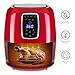 Best Choice Products 5.5qt 7-in-1 Digital Family Sized Air Fryer Kitchen Appliance w/ LCD Screen and Non-Stick Fryer Basket, Red