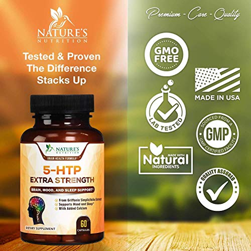 5HTP 200mg Capsules Extra Strength Support for Sleep and Stress