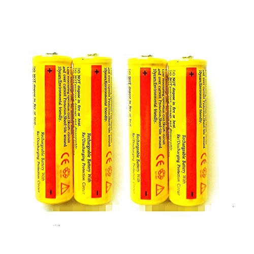 New 3.7V 5000AMH Rechargeable Batteries 4PCS, Button Top for Led Flashlight, Toys, Household Appliance