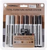 kingkindsun Wood Furniture Repair Kit Markers Wax Sticks 17 Pc for Scratches view 9