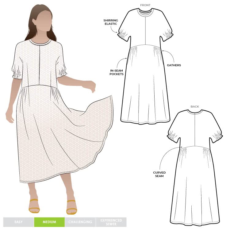 Style Arc Sewing Pattern - Eileen Dress (Sizes 10-22)