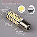 BA15S 1156 80 SMD Latest 2835 LED 1141 1003 Interior Light Bulbs Turn Signal Backup Reverse (10-packs, Warm White)