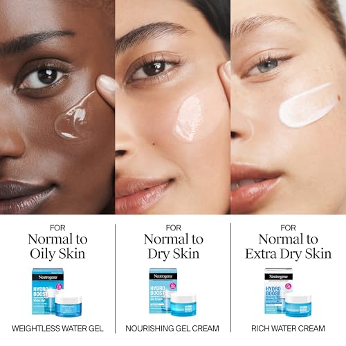 NEUTROGENA HYDRO BOOST GEL CREAM FRAGRANCE FREE, HYALURONIC ACID FACIAL MOISTURIZER FOR NORMAL TO DRY SKIN, DELIVERS HYDRATION FOR NOURISHED, DEWY SKIN, 1.7 FL. OZ