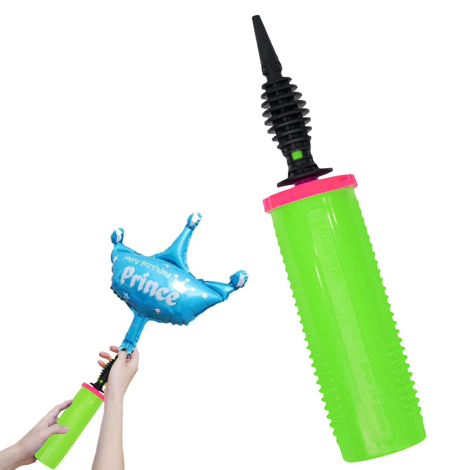 1 Pcs Handheld Balloon Pump,Balloon Manual Pump Blower Pump,Effortlessly Hand Manual Inflator for Party Decoration Balloons, Arch Kit, Garland, Foil & Confetti Balloon(Green)