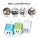Wall Charger Case, FiveBox 3-Pack Dual USB Wall Charger Adapter Brick Charging Plug Block Cube Phone Charger Base Box for iPhone 8/X/7/7s, Samsung Galaxy S8/S7/S6 Edge, Android, HTC, Google, Nokia, LG
