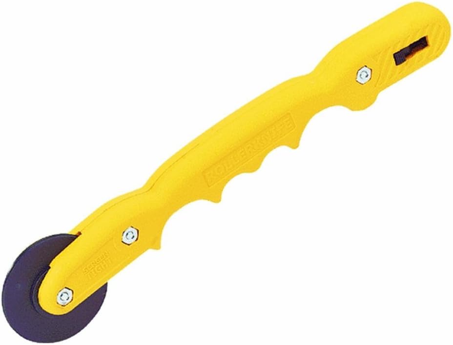 Screen Tight Professional Screening Tool with Retractable Blade, Heavy Duty Handle for Large Splining Projects, Includes Screen and Spline Cutting, Nylon and Aluminium