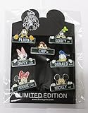 Disney Pins WDW - Character Street Signs 7 Pin Set - Mickey Minnie Mouse Donald Daisy Duck Chip Goofy Pluto Limited Edition