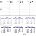 AT-A-GLANCE Academic Wall Calendar, July 2017 - June 2018, 12