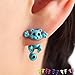 MengPa Cute Cartoon Small Cat Unique Stud Earrings for Women Girl (Mix 10 Pair)