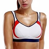 La Isla Women's High Impact Supportive Control Wire Free Non Padded Sports Bra