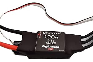 Flycolor 120A ESC 3-6S Electric Speed Controller 5v/6v/7.4v 5A BEC with 4.0mm Bullet Plugs for RC Drone Airplane Brushless Motors
