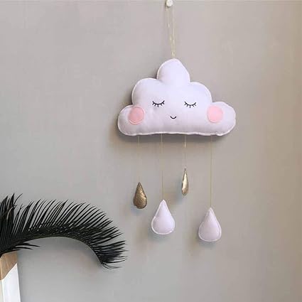 Maritown Cloud Raindrop Hanging Pendants Nursery Bedroom Wall