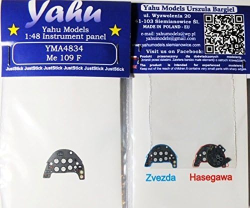 Yahu Model 1:48 Me 109 F Color Instrument Panel for Zvezda Kit #YMA4834 by Yahu Model