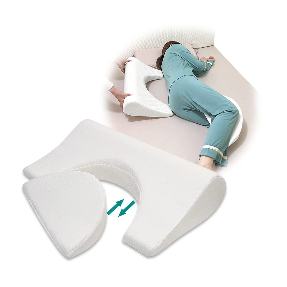 Mybow Bedsore Turning Wedge Pillow for Bed Sores Positioning Wedges Medical Pillows for Side Sleeping Pressure Ulcer Cushion Incline Foam Wedge for After Surgery Bedridden Elderly (White)