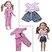 ZWSISU 10PCS Doll Clothes fits 14 inch 14.5inch Doll American Girl Wellie Wishers Dolls