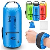 BFULL Waterproof Dry Bag 5L/10L/20L/30L/40L [Lightweight Compact] Roll Top Water Proof Backpack with 2 Exterior Zip Pocket for Kayaking, Boating, Duffle, Camping, Floating, Rafting, Fishing