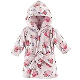 Luvable Friends Plush Bath Robe, Floral, 0-9 Months