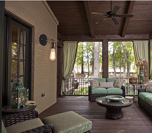 PIANUO Rétro Lampe Murale Style Insustreil Réglable Antique Luminaire Finition en Laiton Eclairage Vintage Edison Douille E27 pr Décor DIY Bar Restaurant Café