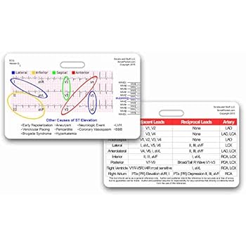 STEMI 12 Lead Tool Horizontal Reference Badge ID Card (1 Card)