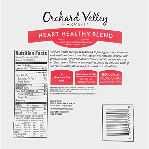 Orchard Valley Harvest Heart Healthy Blend, Almonds, Cranberries