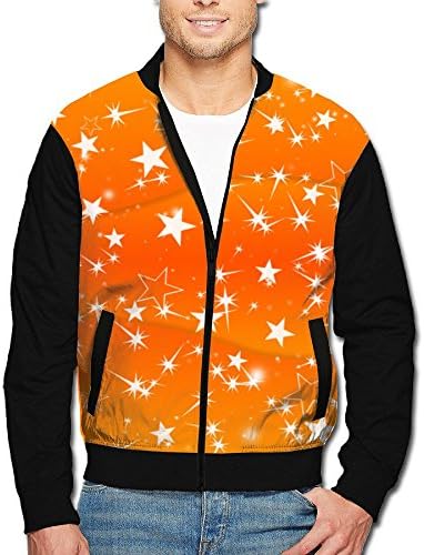 Men's Stars Gold Color Block 80s Jackets\r\nBreathable Front-Zip For Climbing