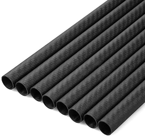 3K roll wrapped 15X13X500mm 100% twill matte carbon fiber tube boom pipe for RC model, 4piece/pack