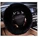 BELLESIE 3pcs 1 Set Soft Fluffy Plush Australian Wool Car Steering Wheel Cover with Handbrake Cover & Gear Shift Cover for 14.96