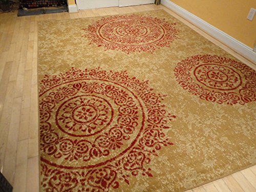Contemporary Rugs Large 8x11 Modern Rugs For Living Room Red Beige Cream Beige Rugs For Cream Sofa Area Rugs 8x10 Clearance Under 100 Floral Circle Shapes Carpet Buy Online In Bahamas