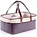 Baby Diaper Caddy Organizer - Grey Nursery Essentials Storage - Portable Basket for Car - Newborn Nursery Décor and Changing Table Accessory