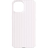 Pastel Light Pink White Striped Minimalist Vertical Lines Case for iPhone 15