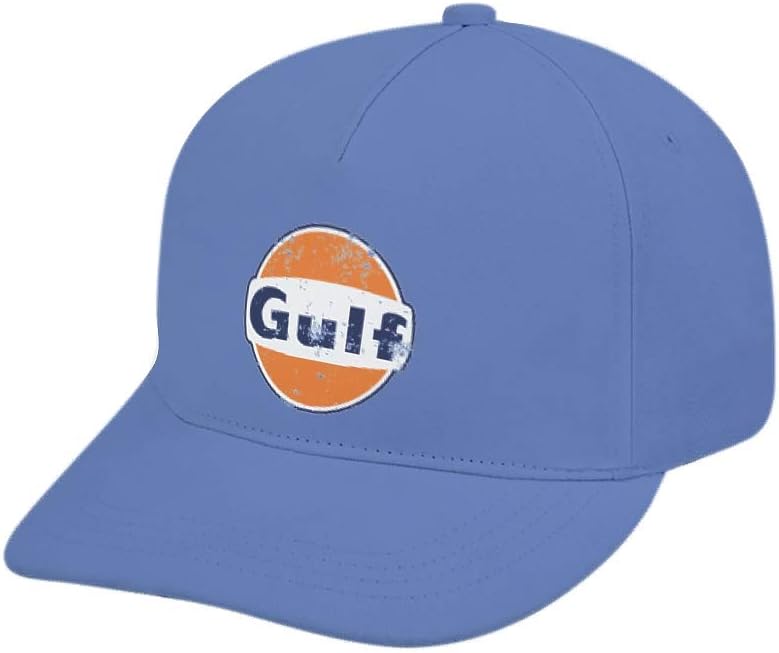 XHJQ88 Men's Gulf Racing Retro Baseball Cap Fashion - Orange Blue Adjustable Hip-hop Hat
