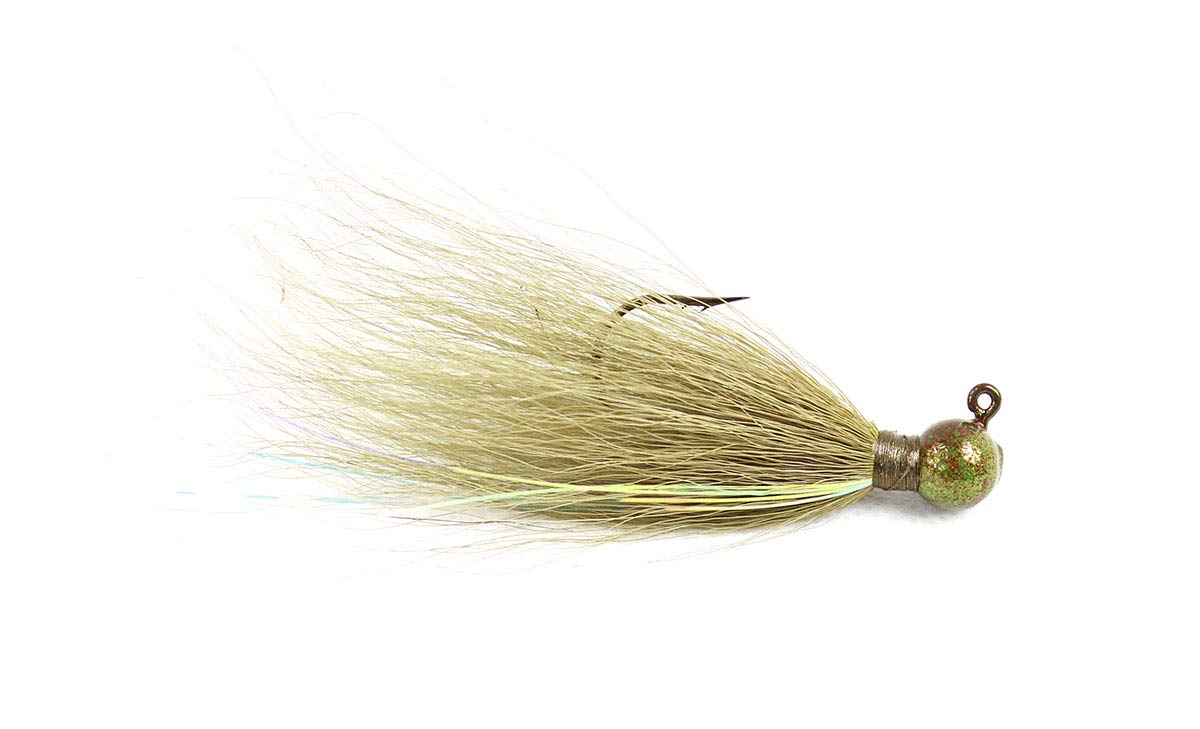 オリーブ ルアーバックテールヘアジグ 3パック B07hxxw3x9 クラッピーウォールアイ 1 4 Haggerty 川釣りバス用ラウンド Oz オモリシンカー 格安人気