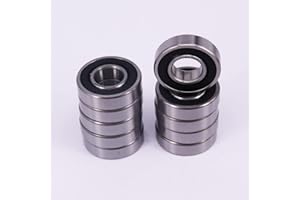 10PCS DEEG R8-2RS Ball Bearing Double-Sided Seal 1/2x1-1/8x5/16 Suitable for Motor, Wheelchair Front Foot Wheel Fork