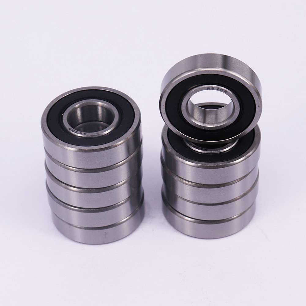Photo 1 of 10PCS DEEG R8-2RS Ball Bearing Double-Sided Seal 1/2x1-1/8x5/16 Suitable for Motor, Wheelchair Front Foot Wheel Fork
